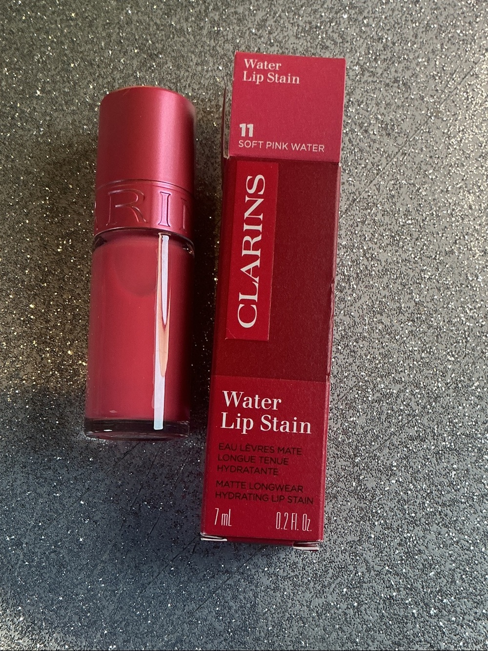 Clarins Water Lip Stain - Soft Pink (Shade 11) Bottle & Box